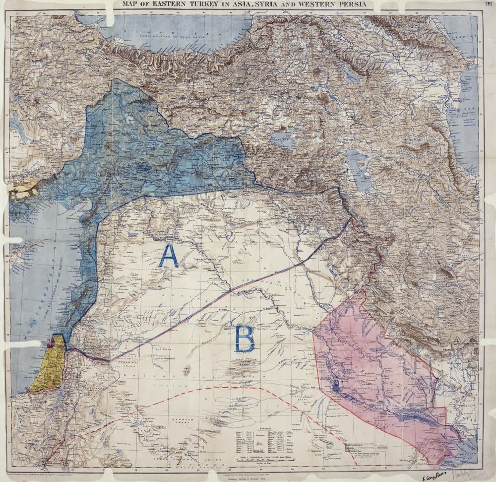 Carte Sykes-Picot 1916