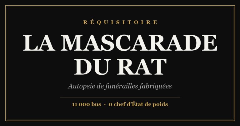 La mascarade du rat : autopsie de funérailles fabriquées