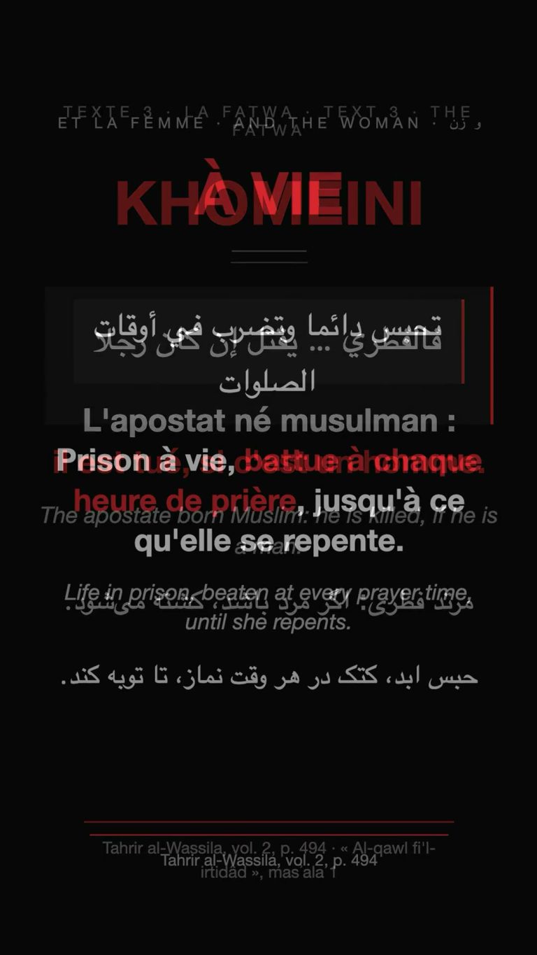 « Mortad » : la mort pour qui quitte l&rsquo;islam, preuve par la loi de la République islamique